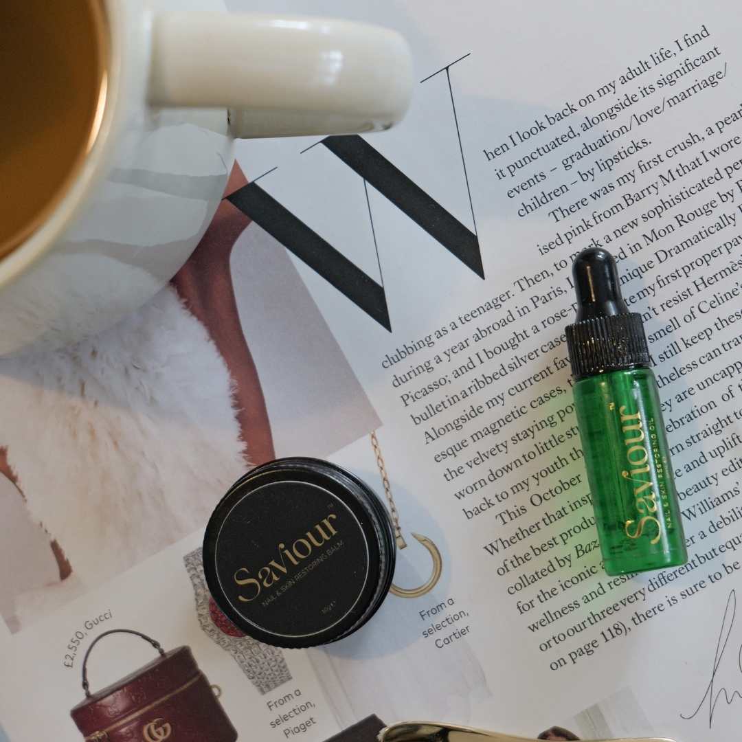 mini Saviour products on a lifestyle magazine